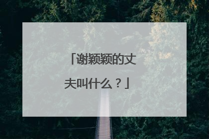 谢颖颖的丈夫叫什么?