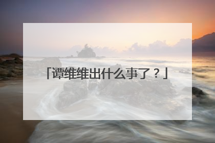 谭维维出什么事了？