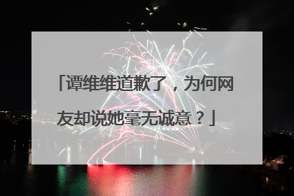 谭维维道歉了，为何网友却说她毫无诚意？