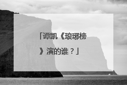 谭凯《琅琊榜》演的谁?