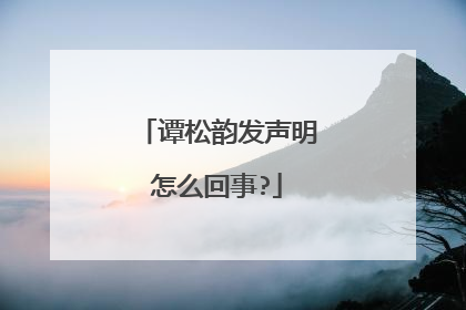 谭松韵发声明怎么回事?