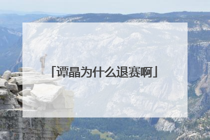 谭晶为什么退赛啊