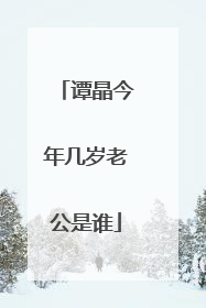 谭晶今年几岁老公是谁