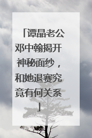 谭晶老公邓中翰揭开神秘面纱,和她退赛究竟有何关系
