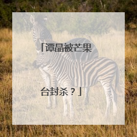 谭晶被芒果台封杀？