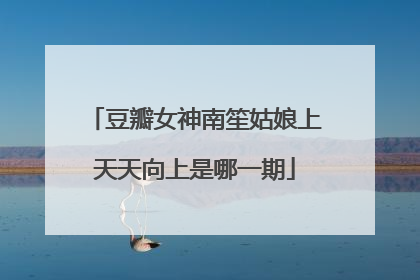 豆瓣女神南笙姑娘上天天向上是哪一期