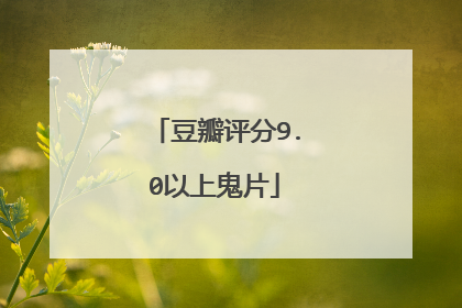 豆瓣评分9.0以上鬼片