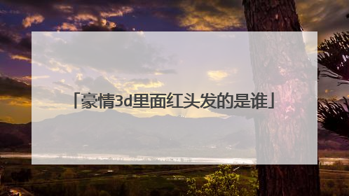 豪情3d里面红头发的是谁