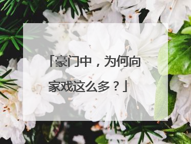 豪门中,为何向家戏这么多?
