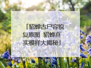 貂蝉古尸容貌复原图 貂蝉真实模样大揭秘