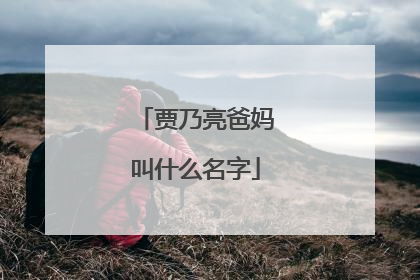 贾乃亮爸妈叫什么名字