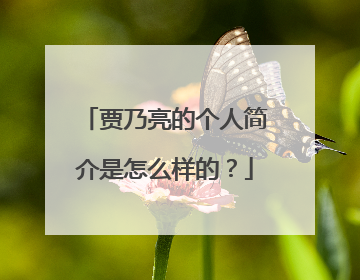 贾乃亮的个人简介是怎么样的?