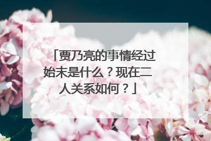 贾乃亮的事情经过始末是什么?现在二人关系如何?