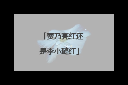 贾乃亮红还是李小璐红