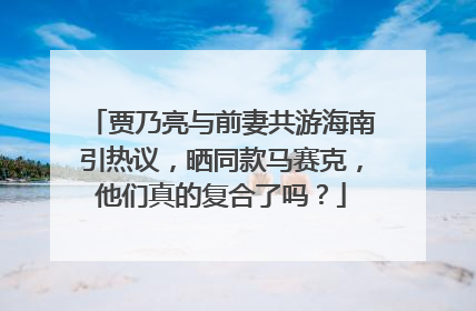 贾乃亮与前妻共游海南引热议,晒同款马赛克,他们真的复合了吗?