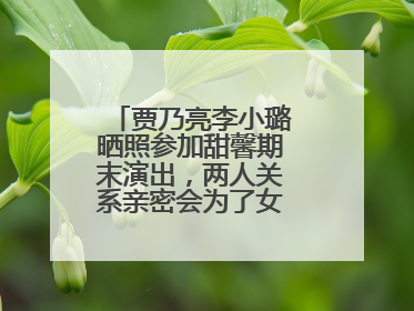 贾乃亮李小璐晒照参加甜馨期末演出，两人关系亲密会为了女儿复合吗？