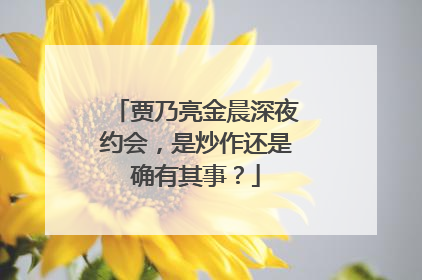 贾乃亮金晨深夜约会,是炒作还是确有其事?