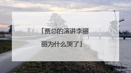 贾总的演讲李丽丽为什么哭了