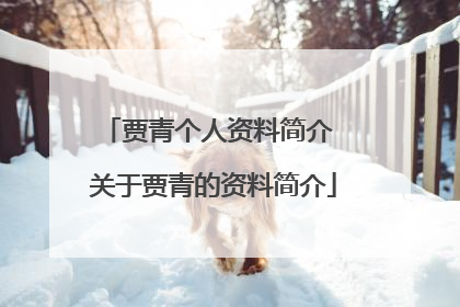 贾青个人资料简介 关于贾青的资料简介