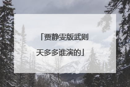 贾静雯版武则天多多谁演的