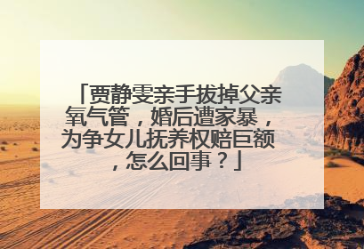 贾静雯亲手拔掉父亲氧气管，婚后遭家暴，为争女儿抚养权赔巨额，怎么回事？