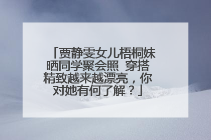贾静雯女儿梧桐妹晒同学聚会照 穿搭精致越来越漂亮,你对她有何了解?