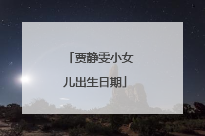 贾静雯小女儿出生日期