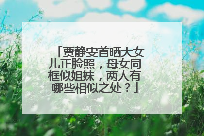 贾静雯首晒大女儿正脸照，母女同框似姐妹，两人有哪些相似之处？