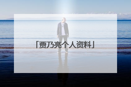 贾乃亮个人资料