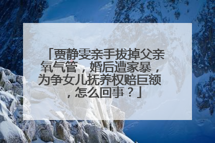 贾静雯亲手拔掉父亲氧气管，婚后遭家暴，为争女儿抚养权赔巨额，怎么回事？
