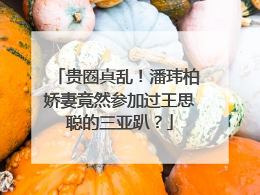 贵圈真乱!潘玮柏娇妻竟然参加过王思聪的三亚趴?