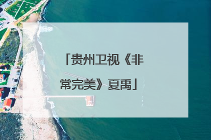 贵州卫视《非常完美》夏禹