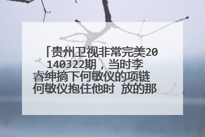 贵州卫视非常完美20140322期,当时李睿绅摘下何敏仪的项链 何敏仪抱住他时 放的那首歌的歌名是