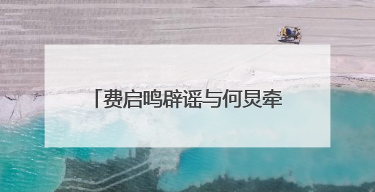 费启鸣辟谣与何炅牵手，称“在搬砖没空聚餐”，那与何老师牵手的男子是谁？