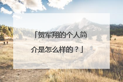 贺军翔的个人简介是怎么样的？