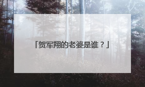 贺军翔的老婆是谁？