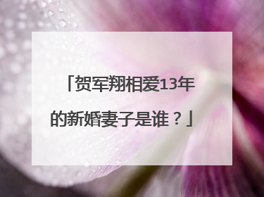 贺军翔相爱13年的新婚妻子是谁？