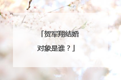 贺军翔结婚对象是谁？