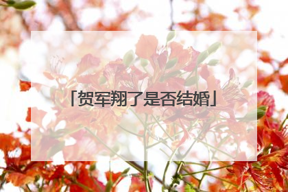 贺军翔了是否结婚