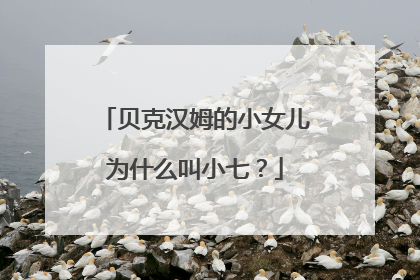 贝克汉姆的小女儿为什么叫小七？
