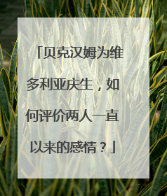 贝克汉姆为维多利亚庆生，如何评价两人一直以来的感情？