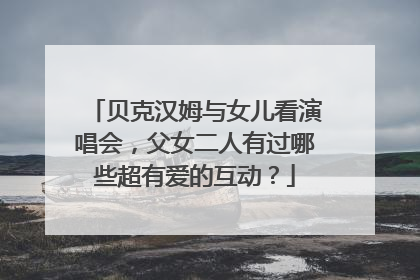 贝克汉姆与女儿看演唱会，父女二人有过哪些超有爱的互动？