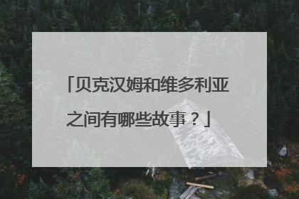 贝克汉姆和维多利亚之间有哪些故事？