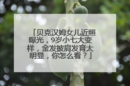 贝克汉姆女儿近照曝光,9岁小七大变样,金发披肩发育太明显,你怎么看?