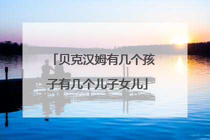 贝克汉姆有几个孩子有几个儿子女儿