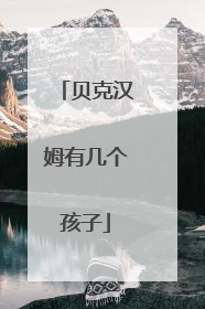 贝克汉姆有几个孩子