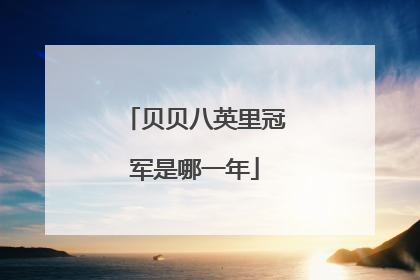 贝贝八英里冠军是哪一年