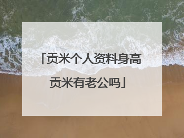 贡米个人资料身高 贡米有老公吗
