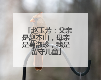 赵玉芳:父亲是赵本山,母亲是葛淑珍,我是留守儿童