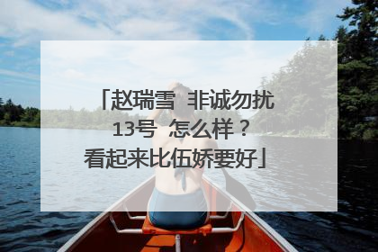 赵瑞雪 非诚勿扰 13号 怎么样?看起来比伍娇要好